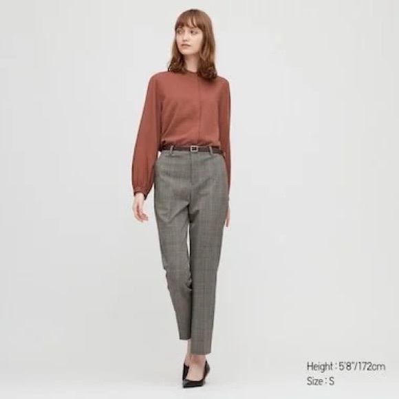 women rayon band collar long sleeve blouse